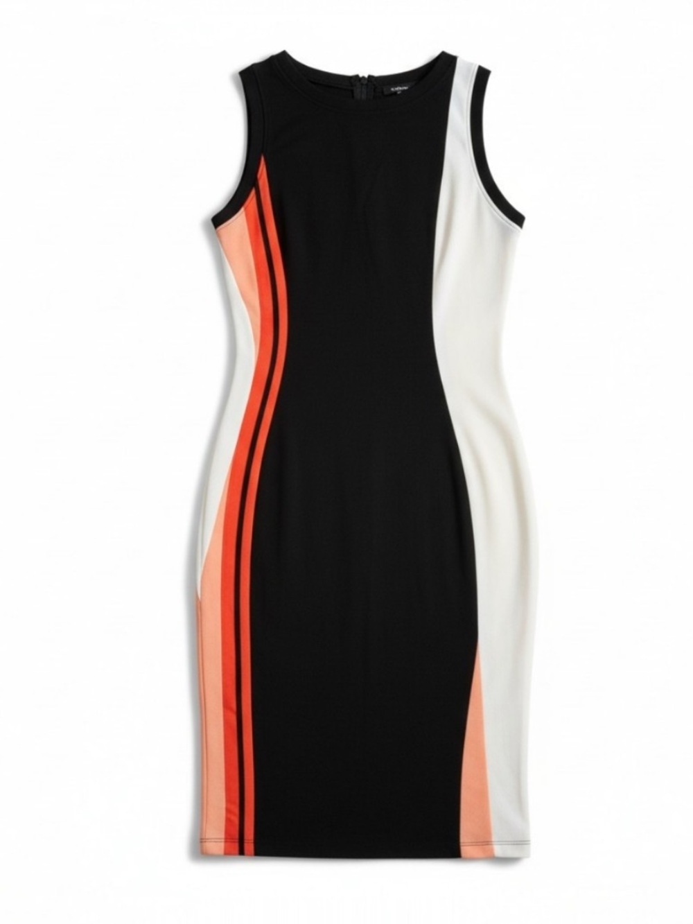 SKFK Maika GOTS Knit Sheath Dress Colorblock Curves Size 6 NWT FLAW - Picture 4 of 12